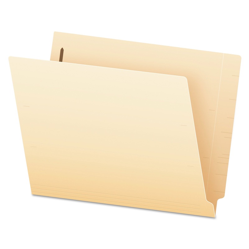 MANILA END TAB EXPANSION FOLDERS WITH TWO FASTENERS, 14-PT., 2-PLY STRAIGHT TABS, LETTER SIZE, 50/BOX