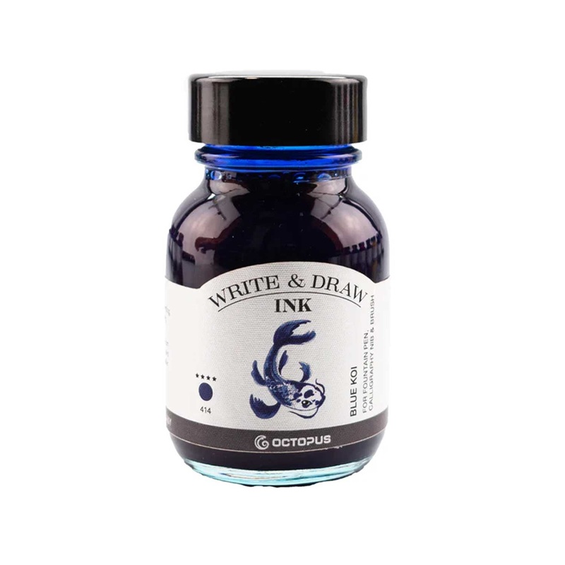 Octopus Write & Draw Ink Bottle, Blue Koi – 50ml