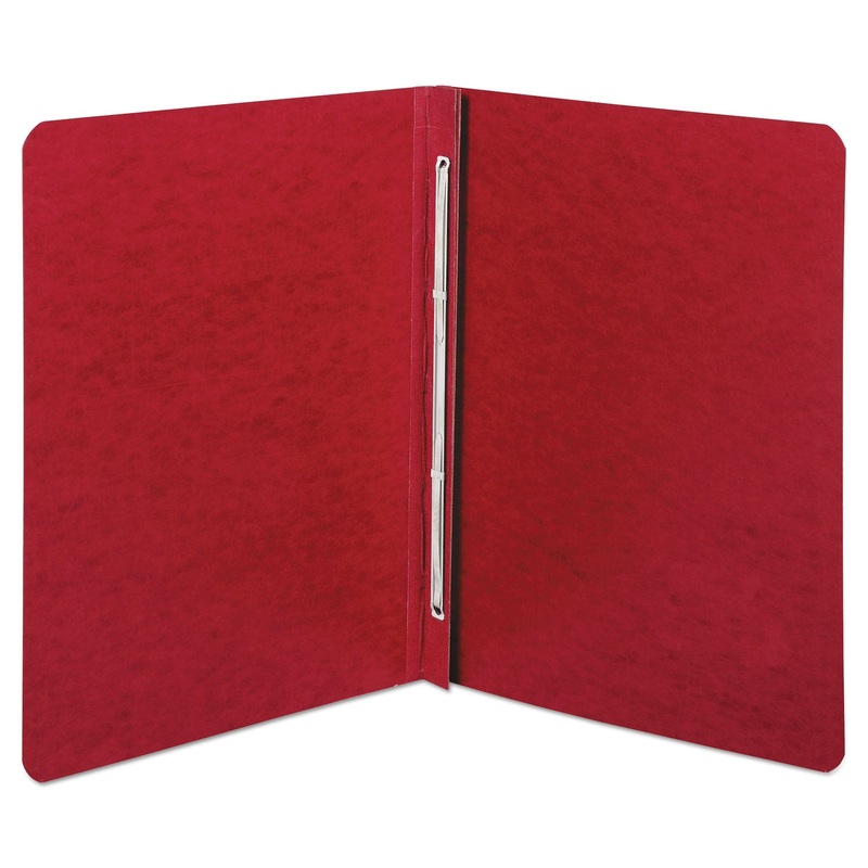 Presstex Report Cover, Side Bound, Prong Clip, Letter, 3″ Cap, Executive Red