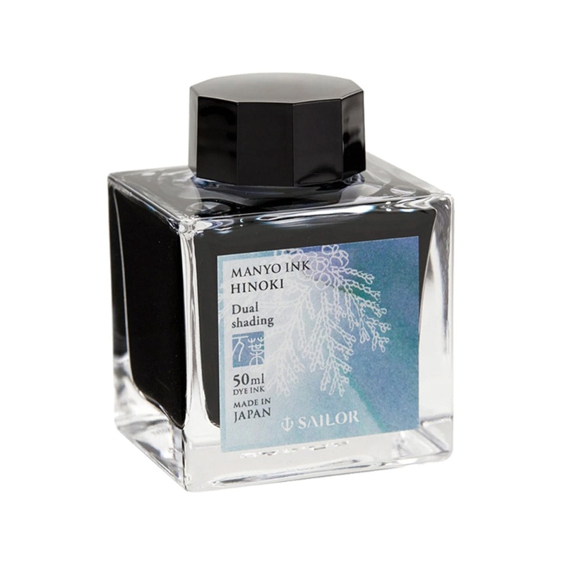 Sailor Manyo Hinoki Ink Bottle, Blue Grey – 50ml