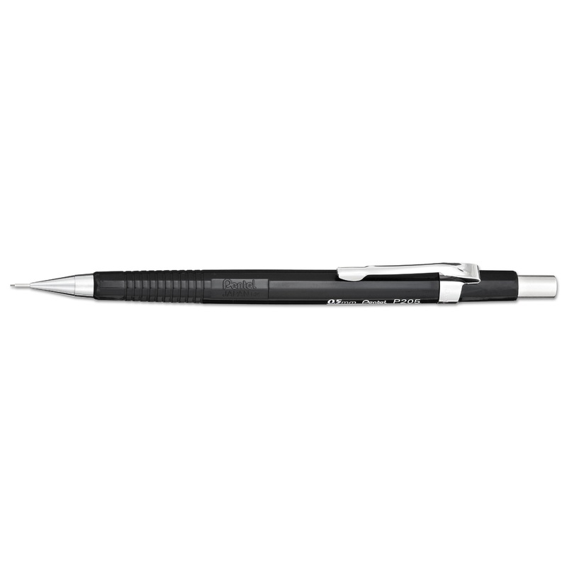SHARP MECHANICAL PENCIL, 0.5 MM, HB (#2.5), BLACK LEAD, BLACK BARREL