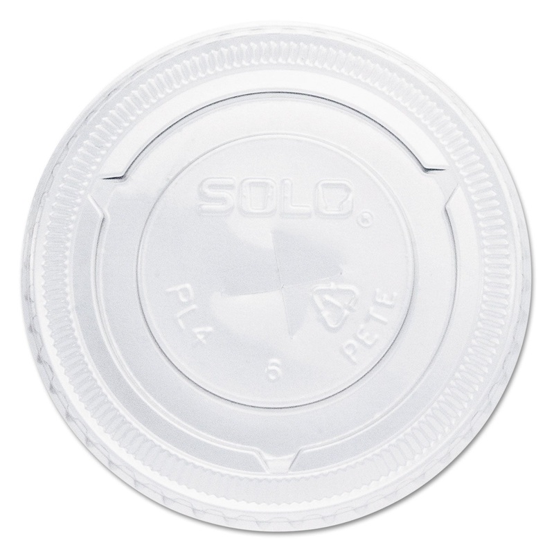 Straw-Slot Cold Cup Lids, For 7oz Plastic Cups, Clear, Plastic, 125/bag, 20/ct