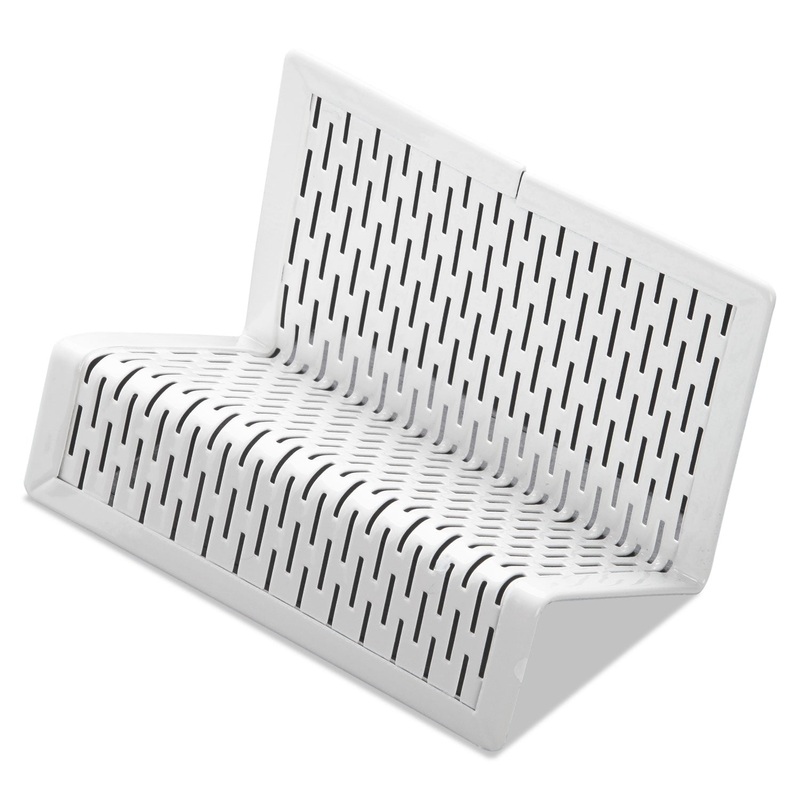 Urban Collection Punched Metal Business Card Holder, Holds 50 2 X 3 1/2, White