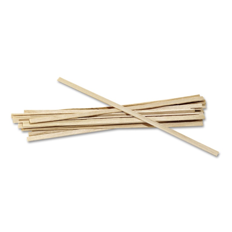 Wood Coffee Stirrers, 5 1/2″ Long, Woodgrain, 1000 Stirrers/box