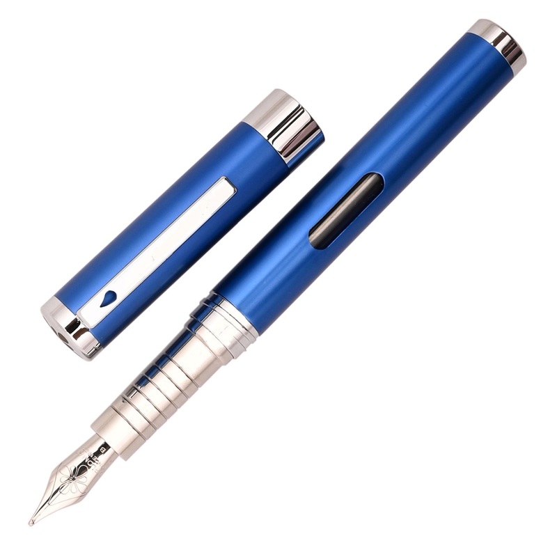 Diplomat Nexus Fountain Pen – Blue/Chrome