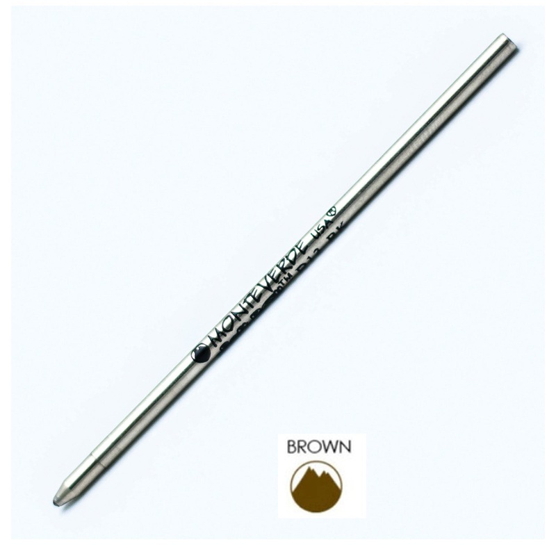 Monteverde Mini Ball Pen Refill for Multi Pen – Medium – Brown – Pack of 4