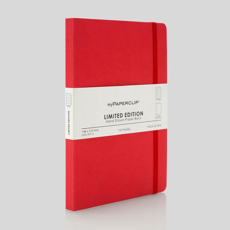 myPAPERCLIP Limited Edition Soft Cover Notebook – Ruby – A5 – Ruled