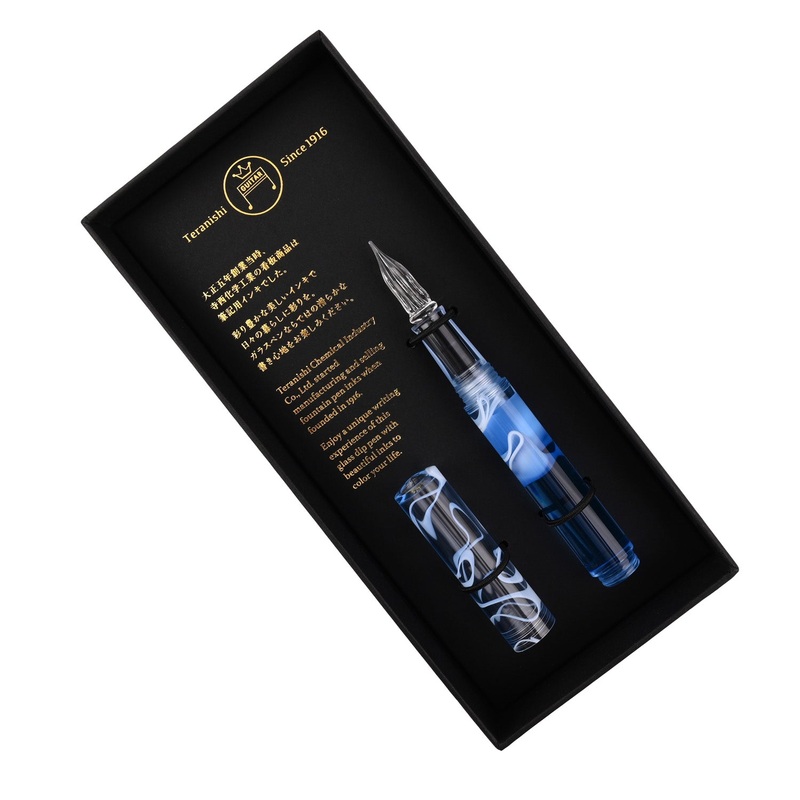 Teranishi Guitar Glass Pen with Cap – Ice Blue