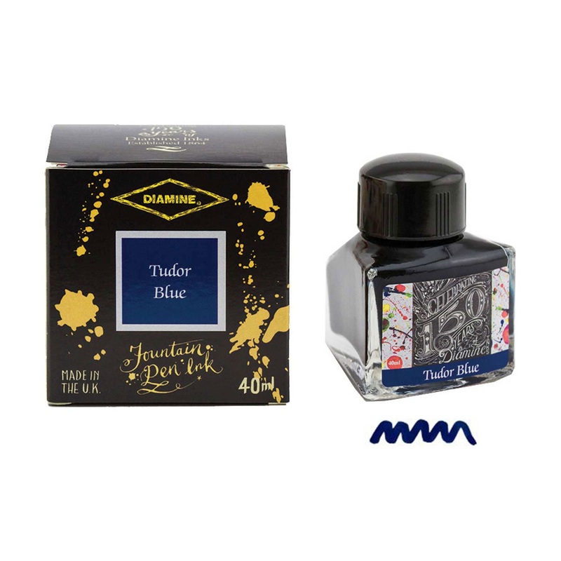Diamine 150th Anniversary Ink Bottle, Tudor Blue – 40ml