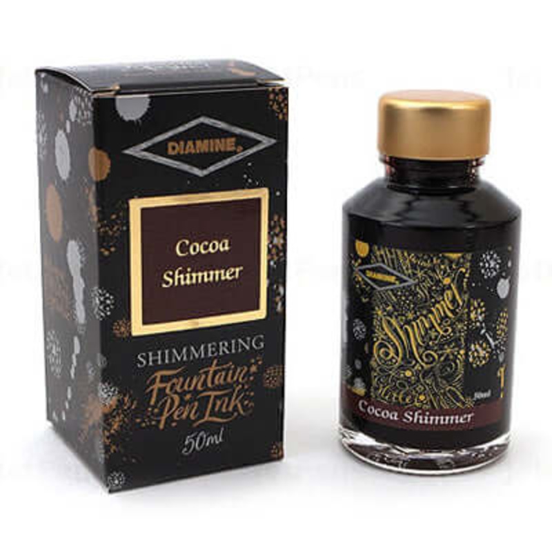 Diamine Shimmer Ink Bottle, Cocoa Shimmer – 50ml