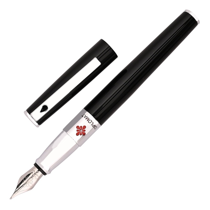 Diplomat CLR Fountain Pen – Black CT