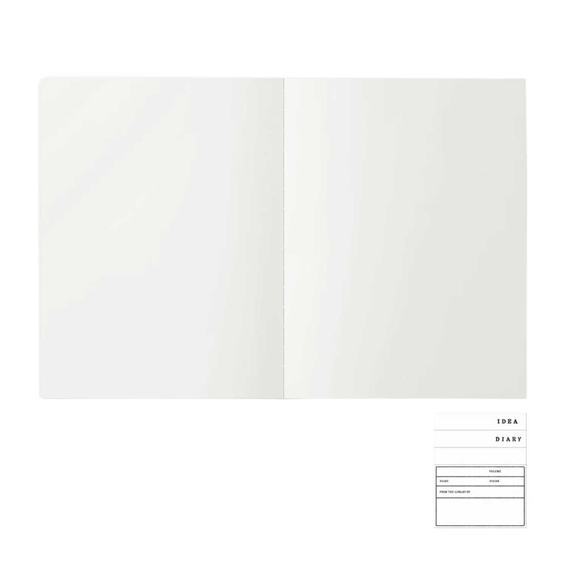 Midori MD Cotton White Notebook – F2, Plain
