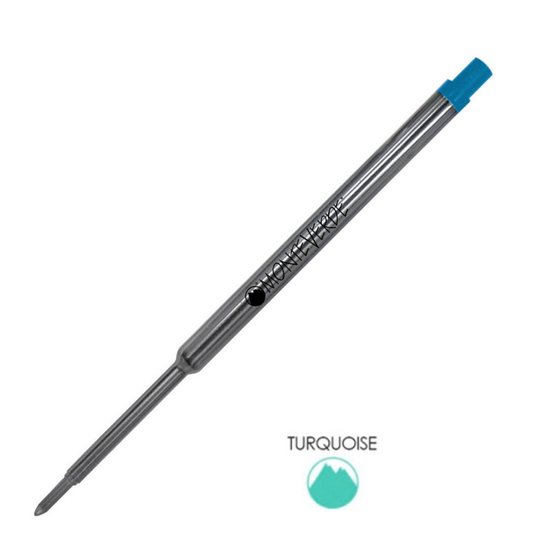 Monteverde Ball Pen Refill for Waterman – Medium – Turquoise – Pack of 2