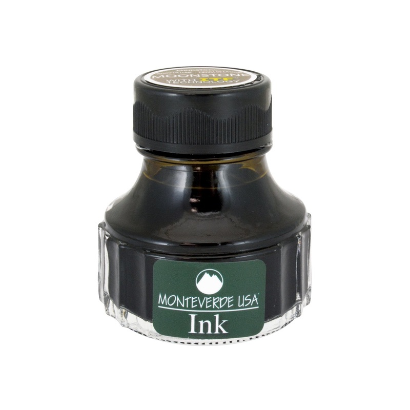Monteverde Gemstone Moonstone Ink Bottle, Dark Brown – 90ml