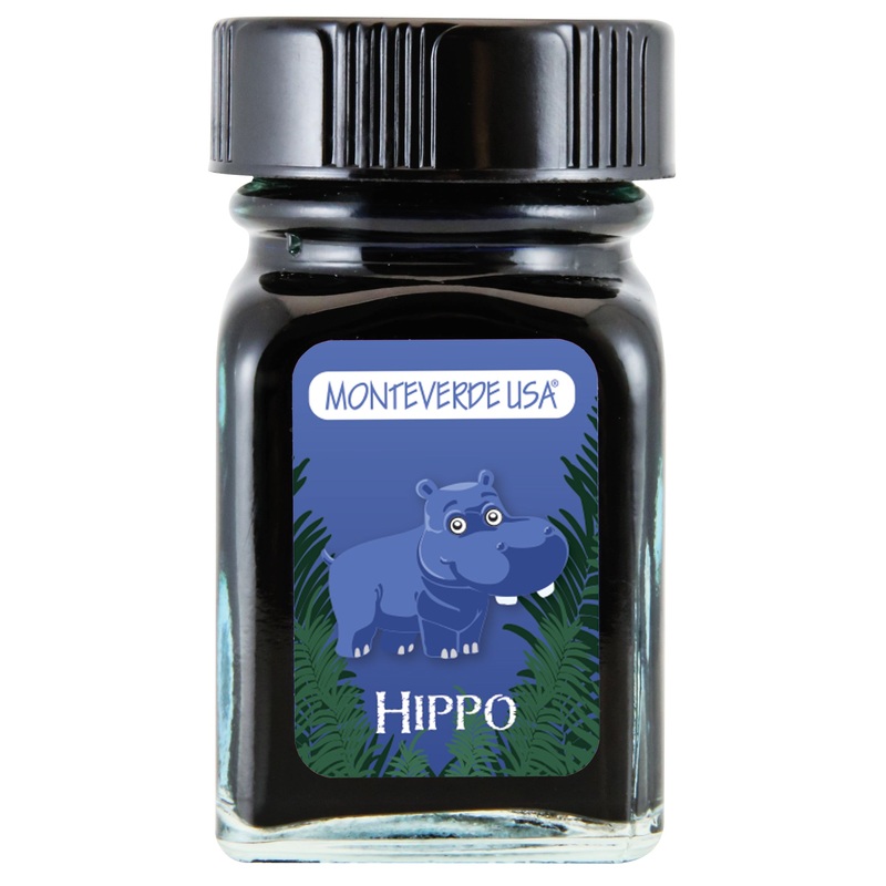 Monteverde Jungle Hippo Ink Bottle, Dark Blue – 30ml