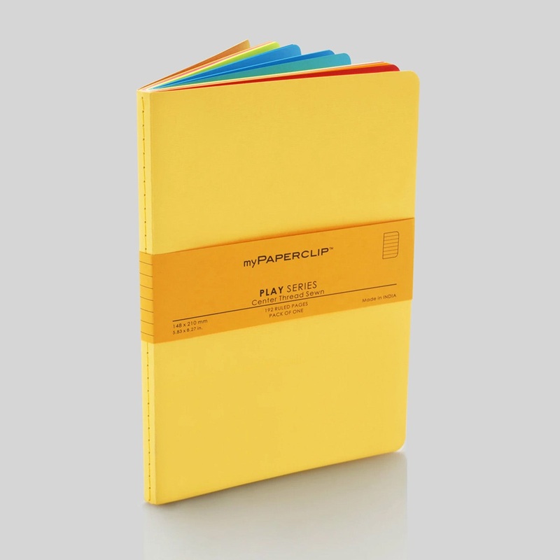 myPAPERCLIP Play Series Notebook – Yellow – A5 – Ruled