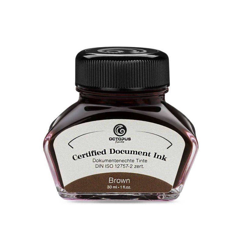 Octopus Certified Document Ink Bottle, Brown – 30ml