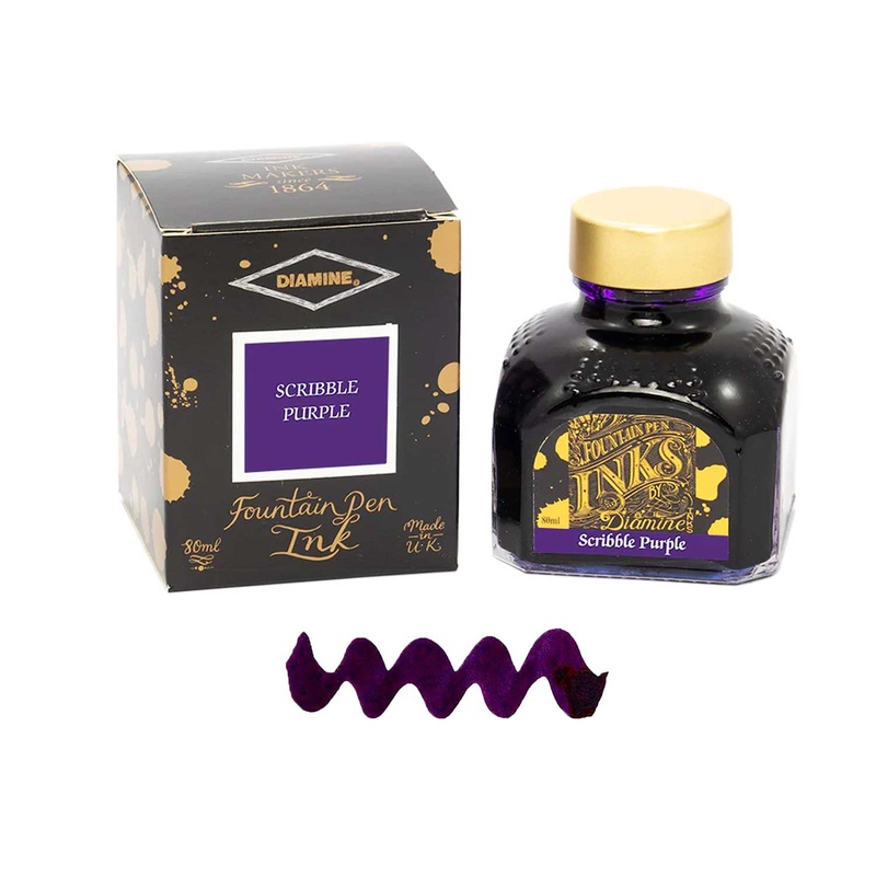 Diamine Scribble Purple Ink Bottle – 80ml