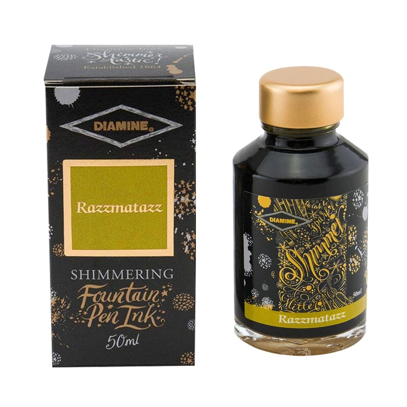 Diamine Shimmer Ink Bottle, Razzmatazz – 50ml