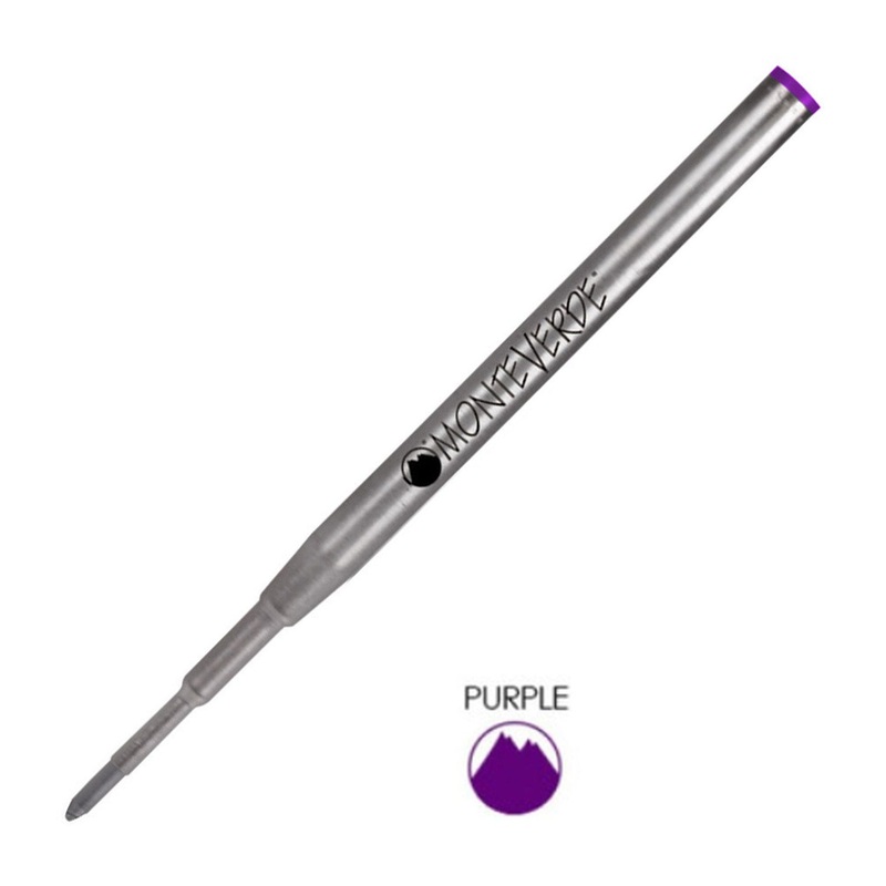 Monteverde Ball Pen Refill for Montblanc – Medium – Purple – Pack of 2