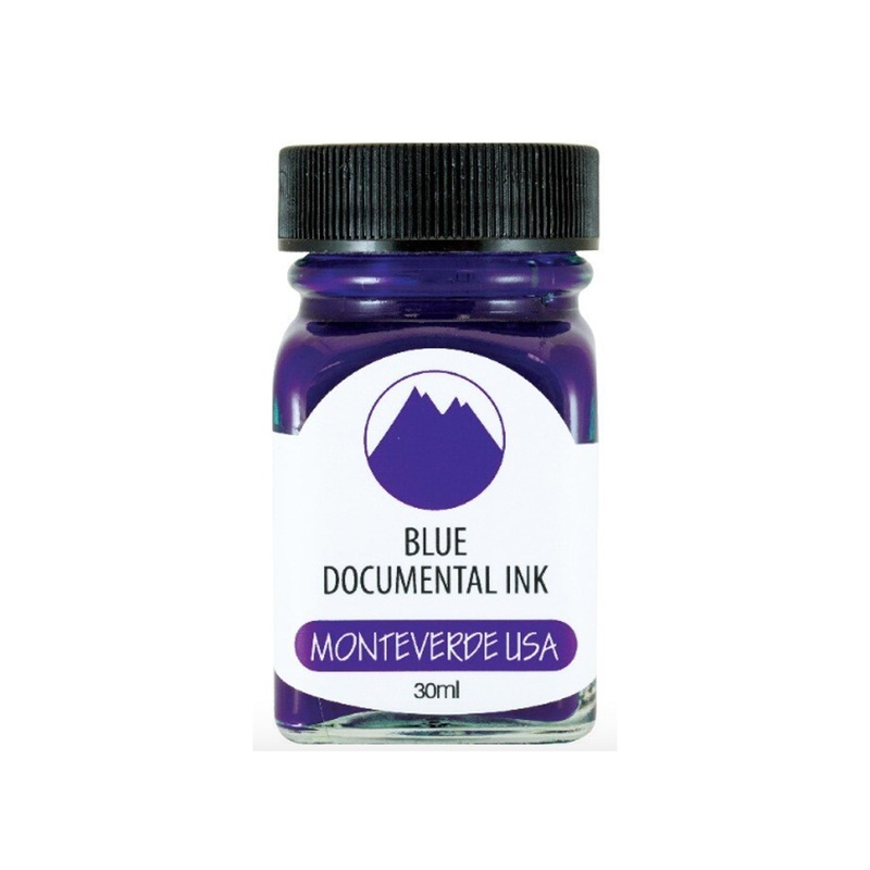 Monteverde Permanent Documental Ink Bottle, Blue – 30ml