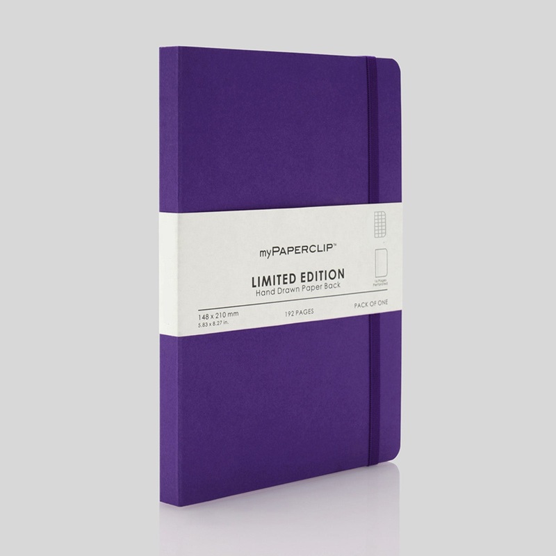 myPAPERCLIP Limited Edition Soft Cover Notebook – Amethyst – A5 – Squared