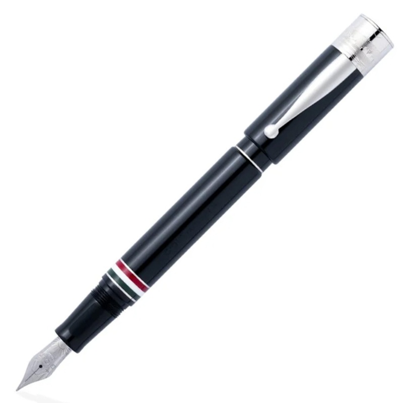 Gioia Partenope Fountain & Roller Ball Pen – Black CT