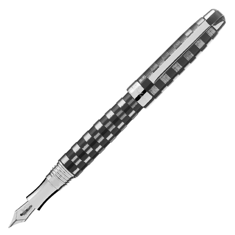 Laban Checkered Flag 925 Sterling Black Fountain Pen