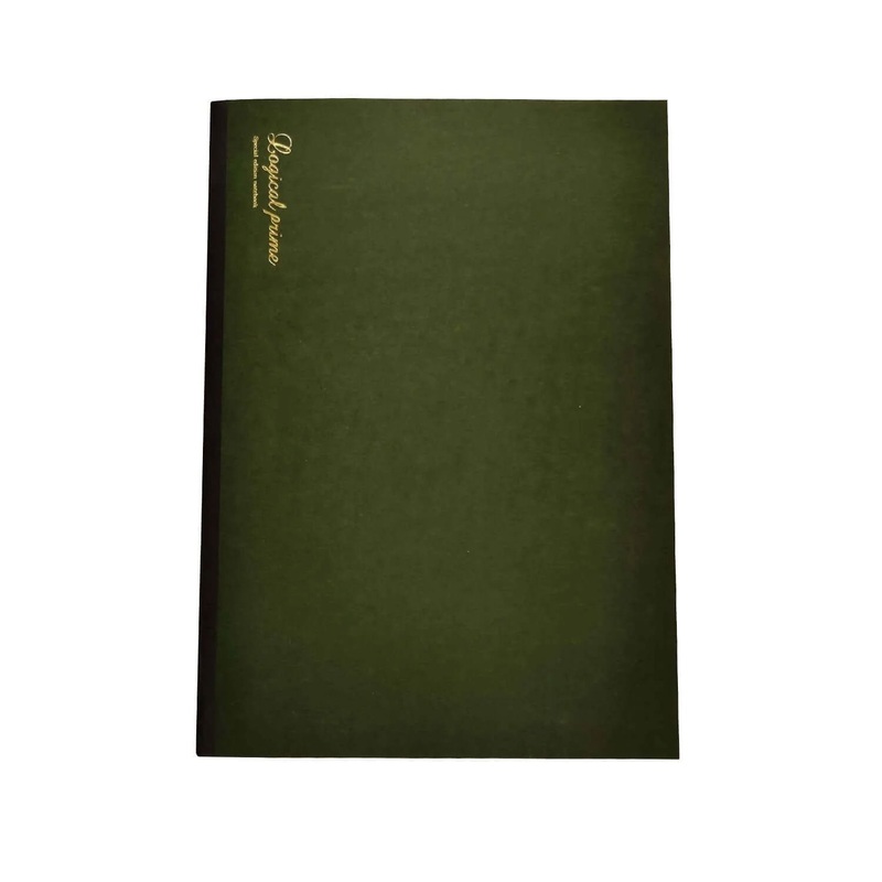 Nakabayashi Logical Prime Fountain Pen Friendly Stitched Notebook, Green – 7mm Ruled