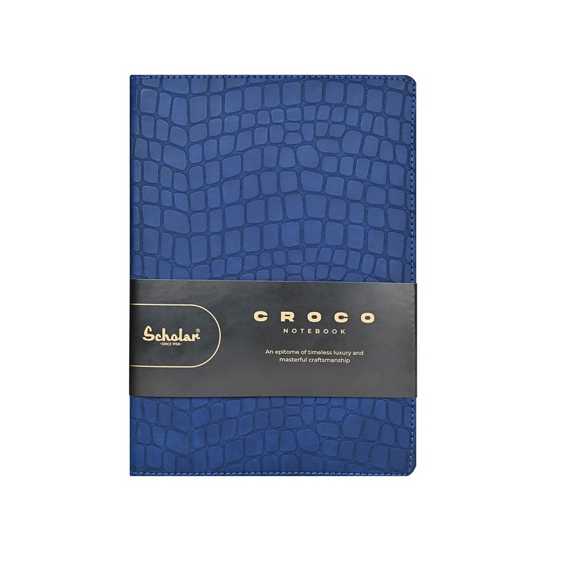 Scholar Croco Blue Notebook – A5, Ruled