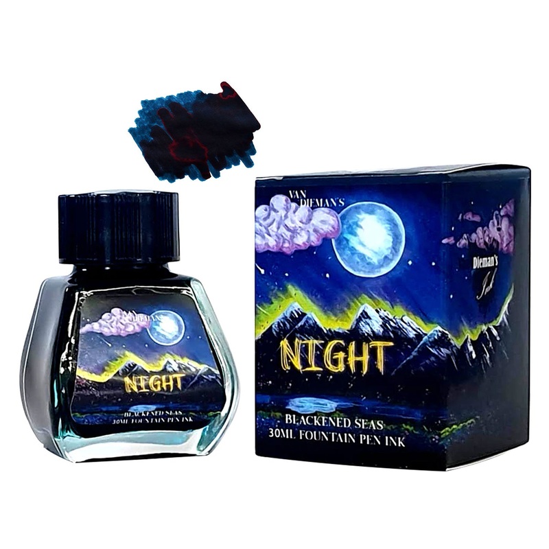 Van Dieman’s Night Ink Bottle, Blackend Seas – 30ml