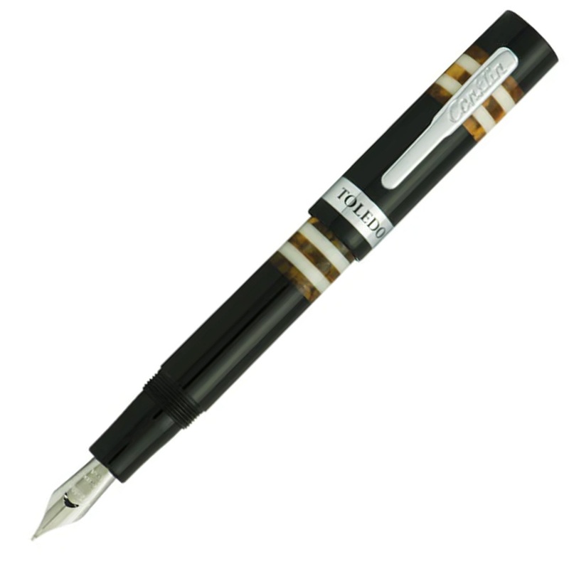 Conklin Toledo Fountain Pen – Black Burgundy CT