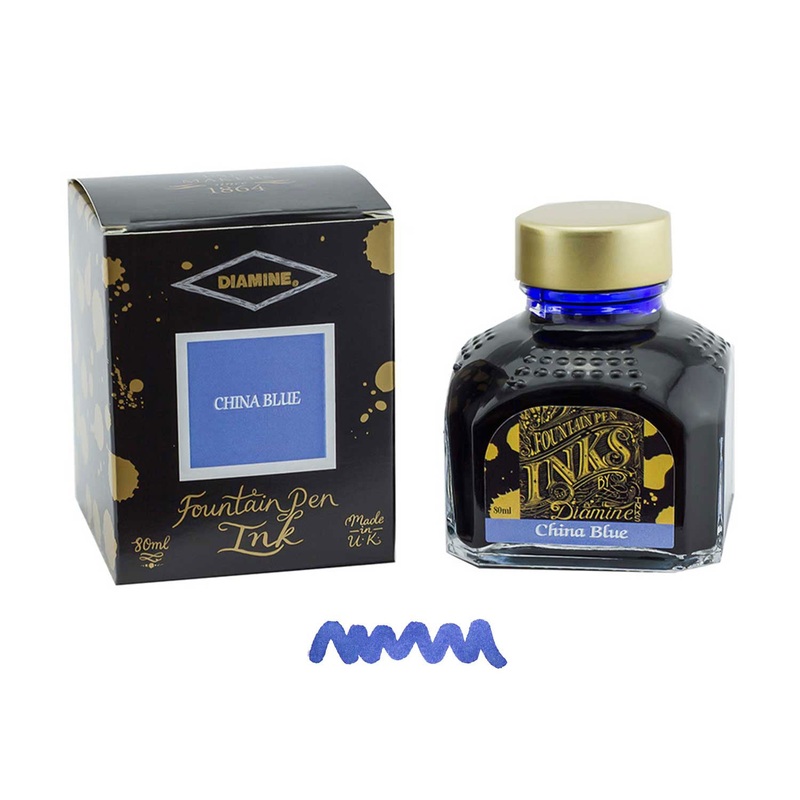 Diamine China Blue Ink Bottle – 80ml