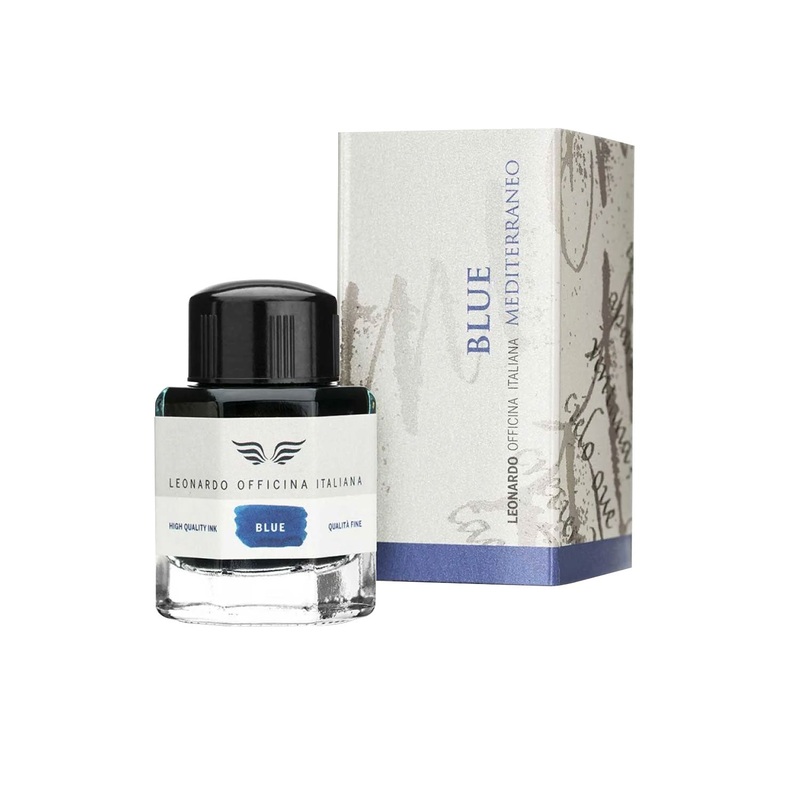 Leonardo Blue Mediterraneo Ink Bottle, Blue – 40ml
