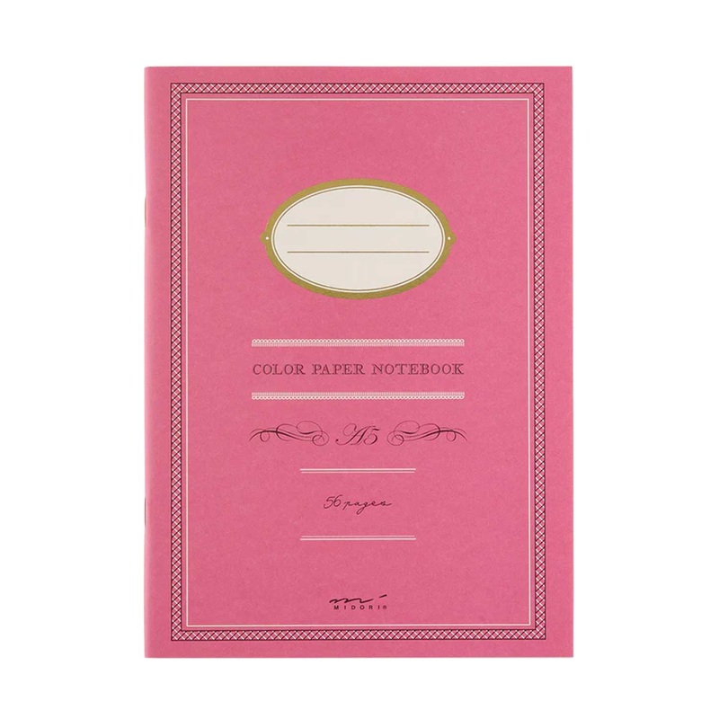 Midori Colour Paper Pink Notebook – A5, Ruled