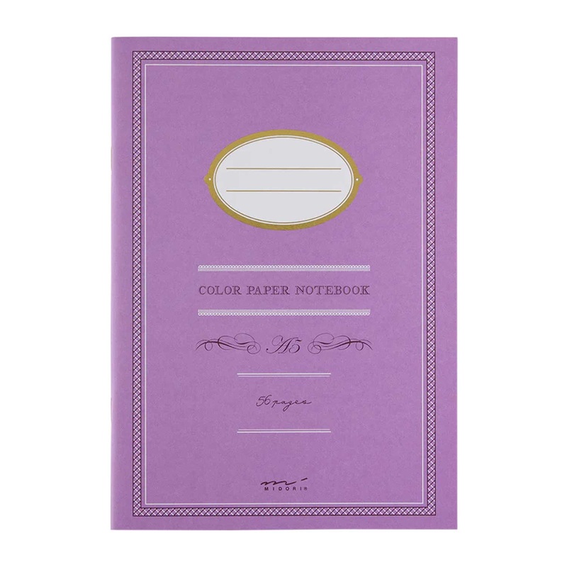 Midori Colour Paper Purple Notebook – A5, Ruled