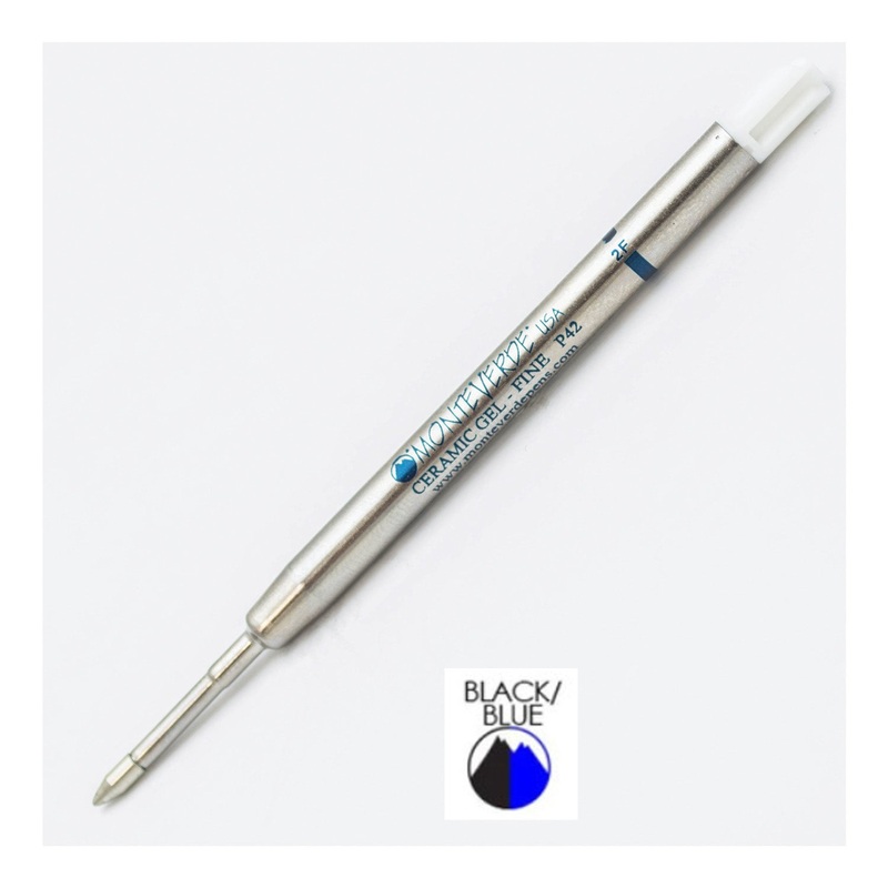 Monteverde Ceramic Gel Ball Pen Refill for Parker – Fine – Blue Black – Pack of 2