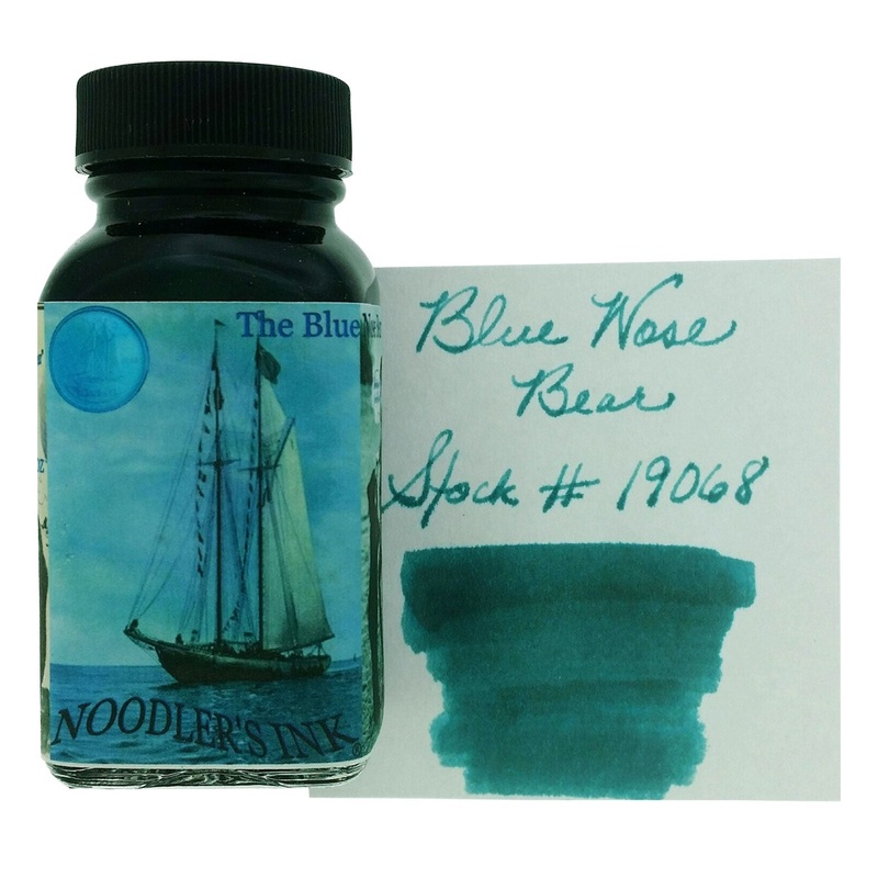 Noodler’s 19068 Blue Nose Bear Ink Bottle, Turquoise – 88ml