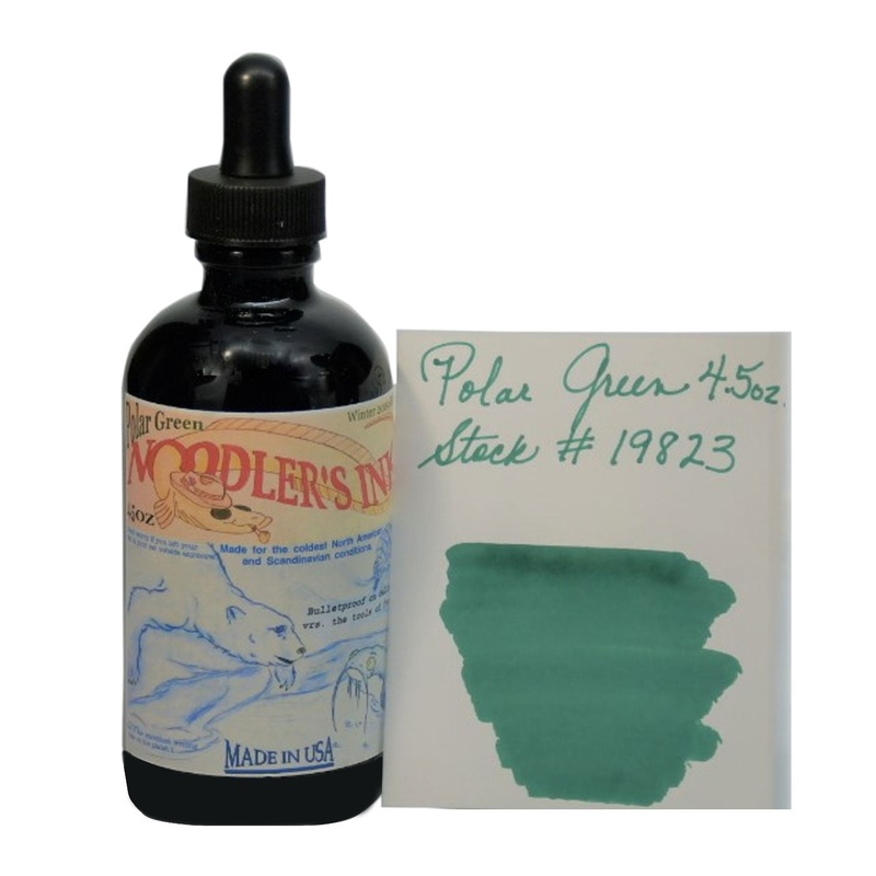 Noodler’s 19823 Polar Green Ink Bottle with Free Fountain Pen, Green- 133ml