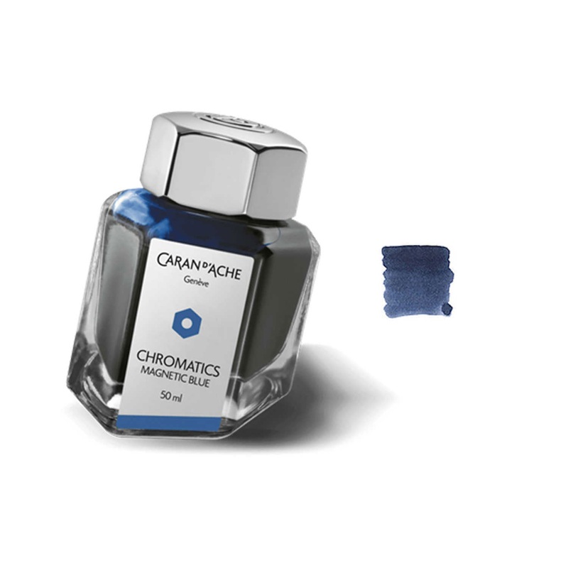 Caran d’ Ache Chromatics Ink Bottle, Magnetic Blue – 50ml