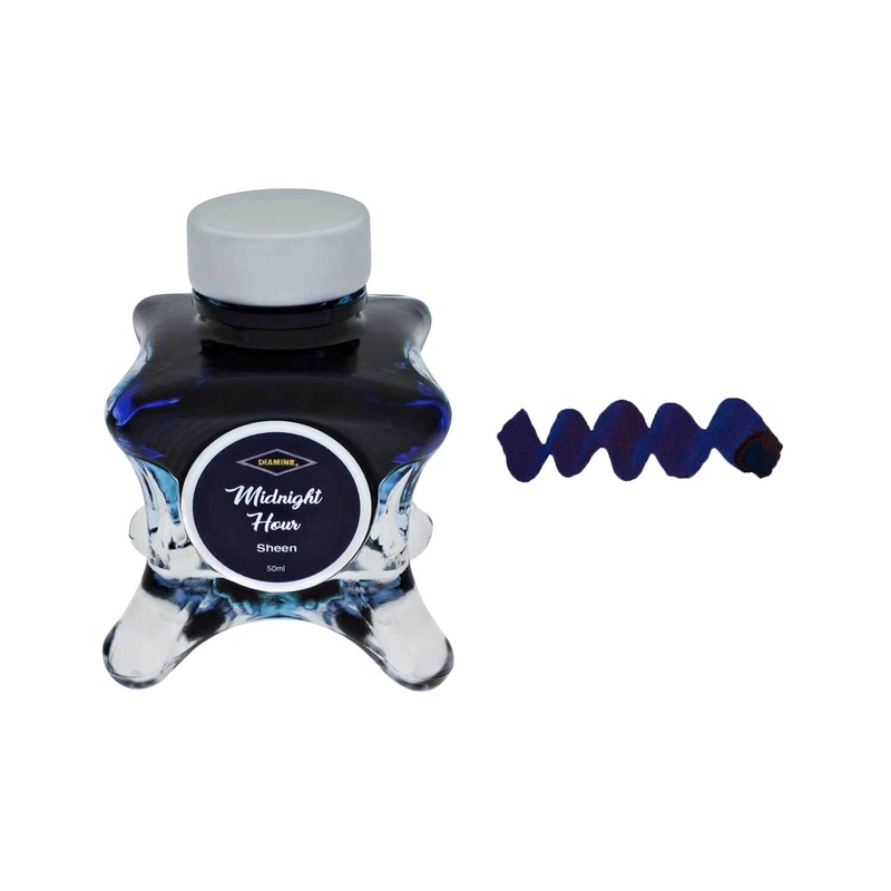 Diamine Inkvent Sheen Ink Bottle, Midnight Hour – 50ml