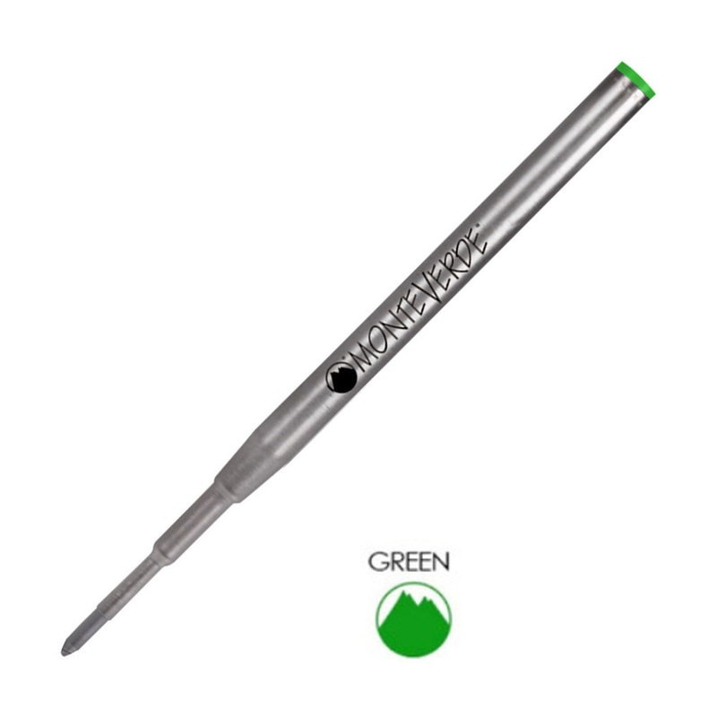 Monteverde Ball Pen Refill for Montblanc – Medium – Green – Pack of 2