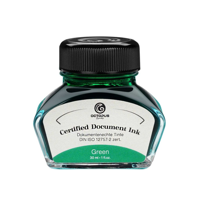 Octopus Certified Document Ink Bottle, Green – 30ml
