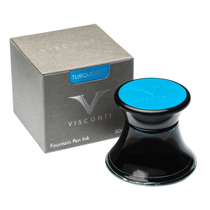 Visconti Glass Inkwell, Turquoise – 50ml
