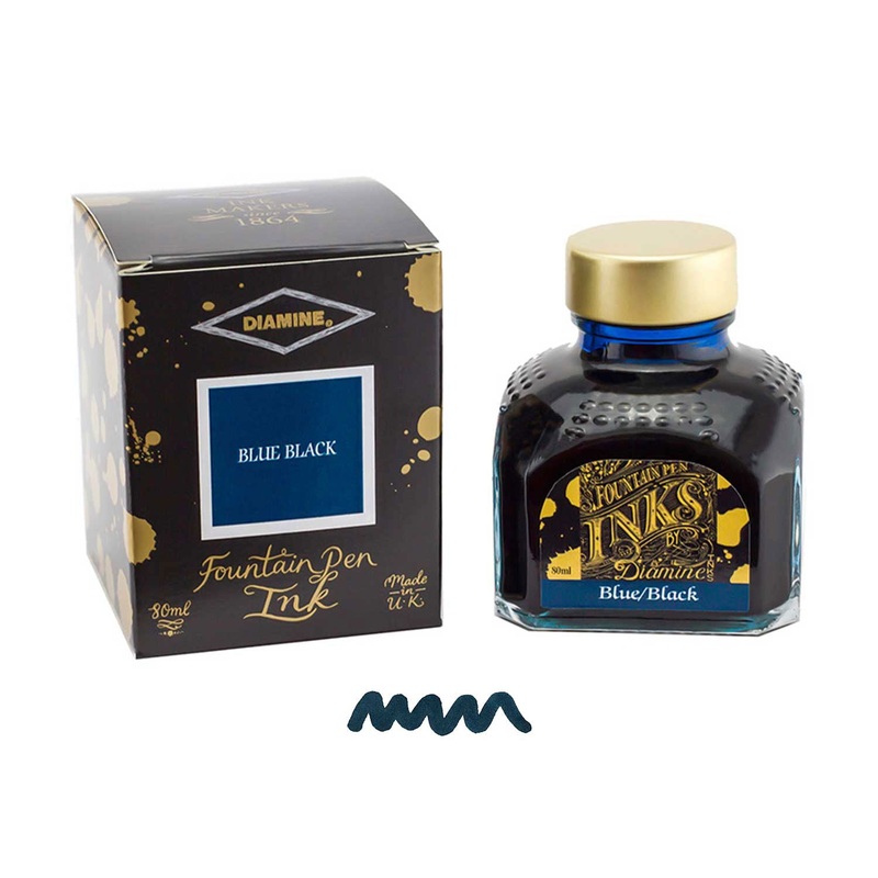 Diamine Blue/Black Ink Bottle – 80ml