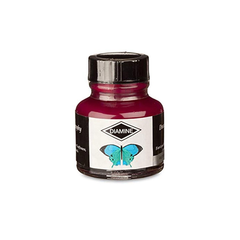 Diamine Calligraphy & Drawing Acrylic Ink Bottle, Raspberry – 30ml