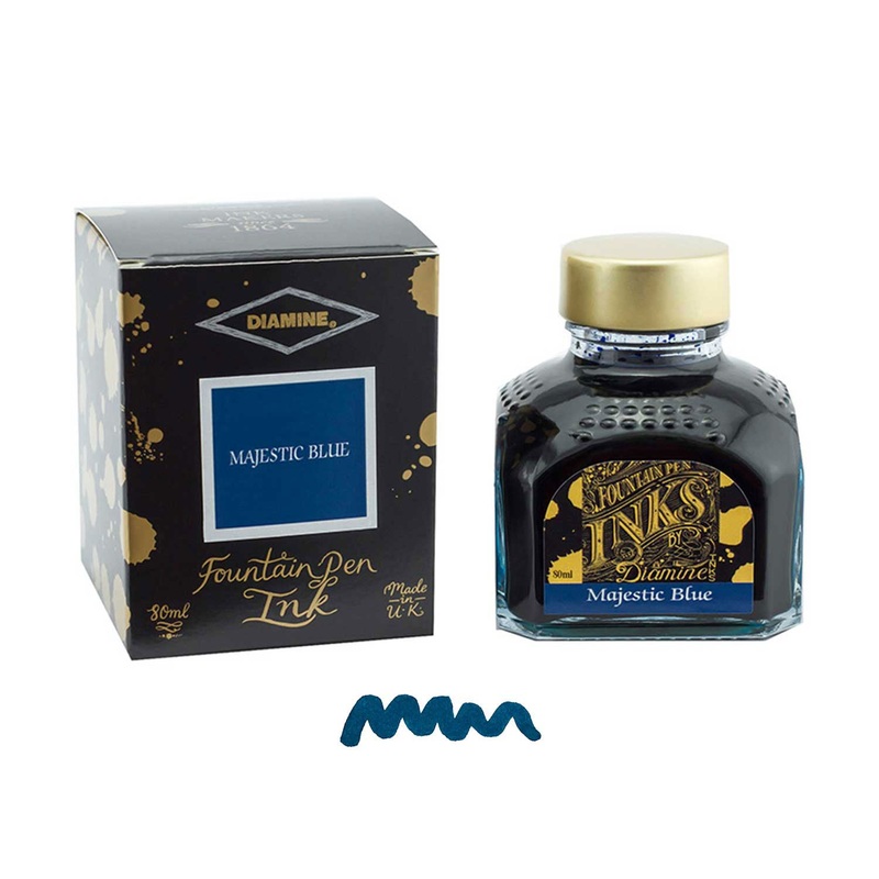 Diamine Majestic Blue Ink Bottle – 80ml