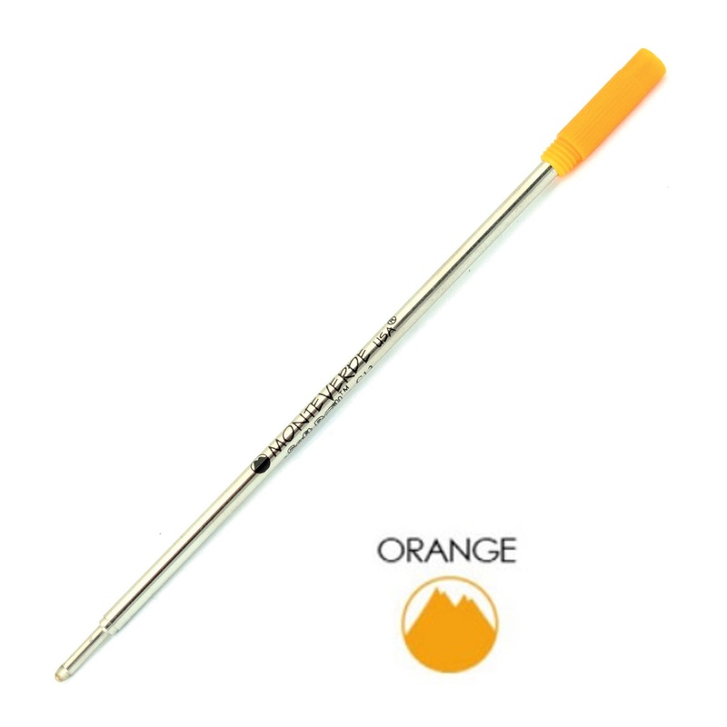 Monteverde Ball Pen Refill for Cross – Medium – Orange – Pack of 2