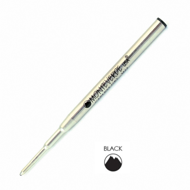 Monteverde Ceramic Gel Ball Pen Refill for Montblanc – Broad – Black – Pack of 2