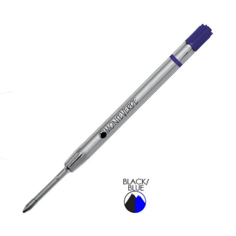 Monteverde Ceramic Gel Ball Pen Refill for Parker – Broad – Blue Black – Pack of 2